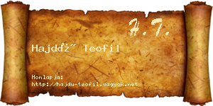 Hajdú Teofil névjegykártya